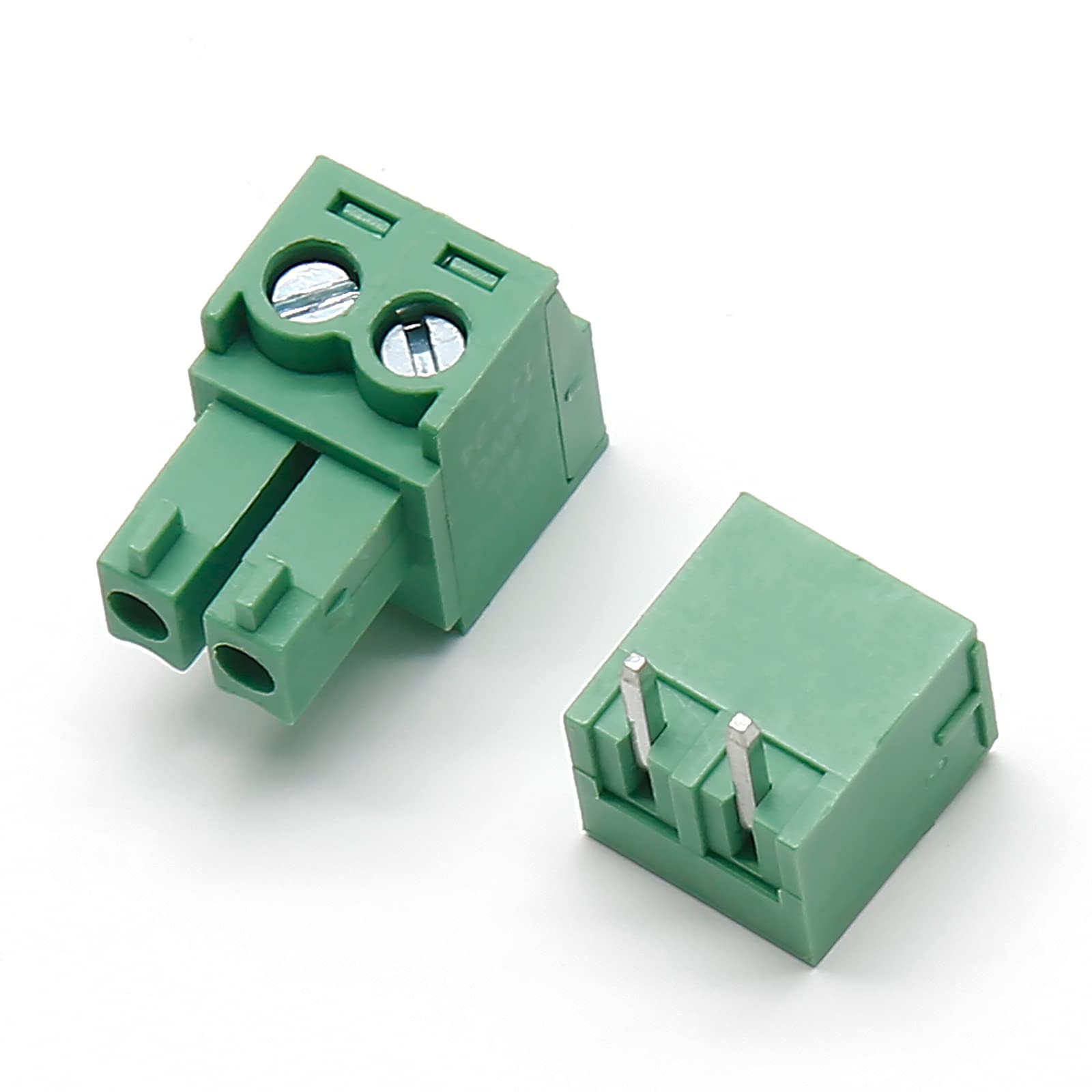 Bonsicoky 10Set 2-Pin 3.81mm Pitch Male Female Screw Terminal